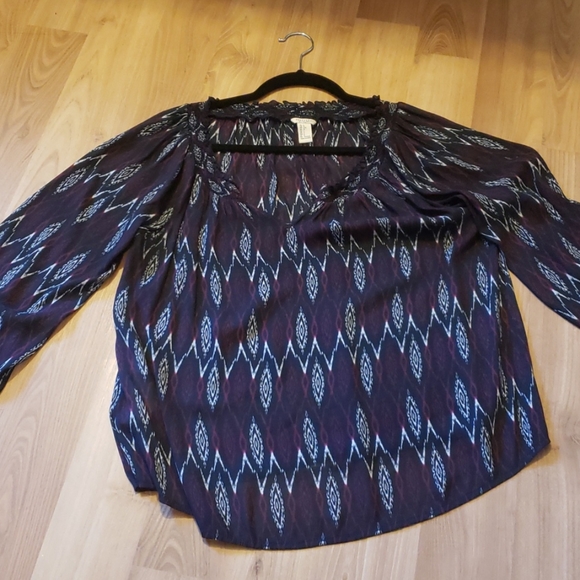 Paisley Printed Sheer Top - Picture 2 of 4